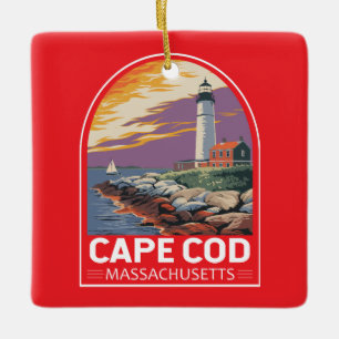 Cape Cod Massachusetts Reise Kunst Emblem Keramikornament