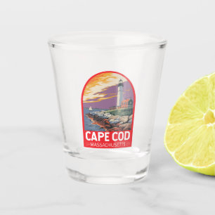 Cape Cod Massachusetts Reise Kunst Emblem Schnapsglas