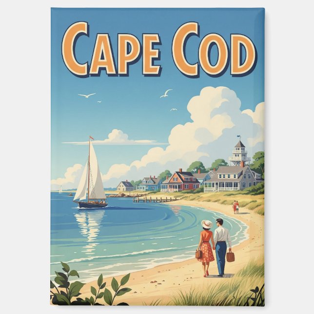 Cape Cod Massachusetts Travel Magnet (Vorderseite)