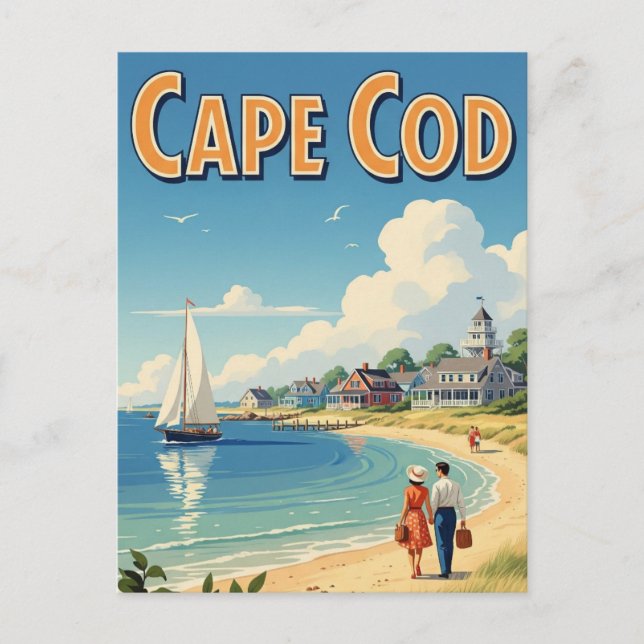 Cape Cod Massachusetts Travel Postkarte (Vorderseite)