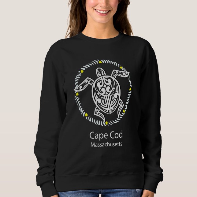 Cape Cod Massachusetts - Tribal Turtle Sweatshirt (Vorderseite)