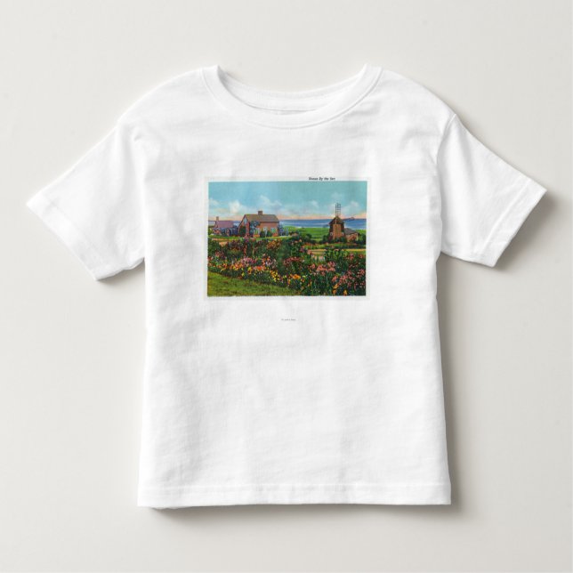 Cape Cod, MassachusettsView der Häuser durch Kleinkind T-shirt (Vorderseite)