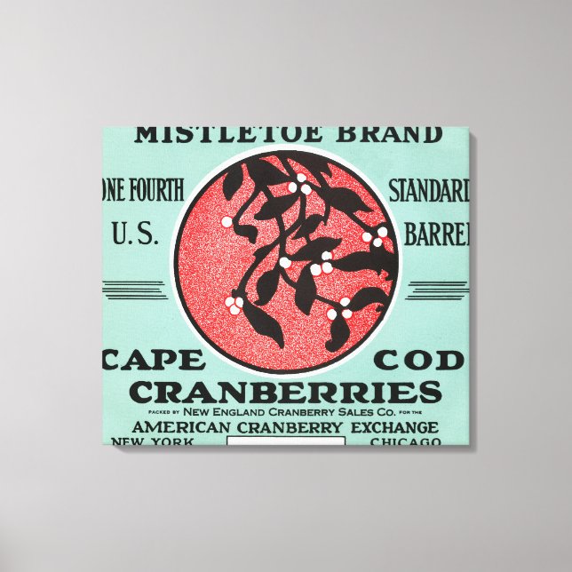 Cape Cod Mistletoe Markenbezeichnungen Cranberry L Leinwanddruck (Vorderseite)