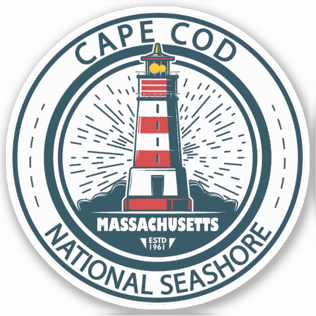 Cape Cod National Seashore Massachusetts Abzeichen Aufkleber (Vorderseite)