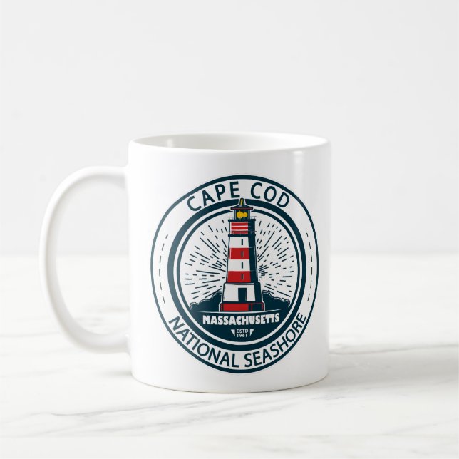 Cape Cod National Seashore Massachusetts Abzeichen Kaffeetasse (Links)
