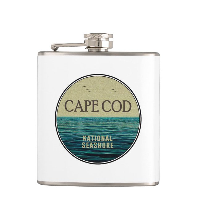 Cape Cod National Seashore Ocean Birds Flachmann (Vorderseite)