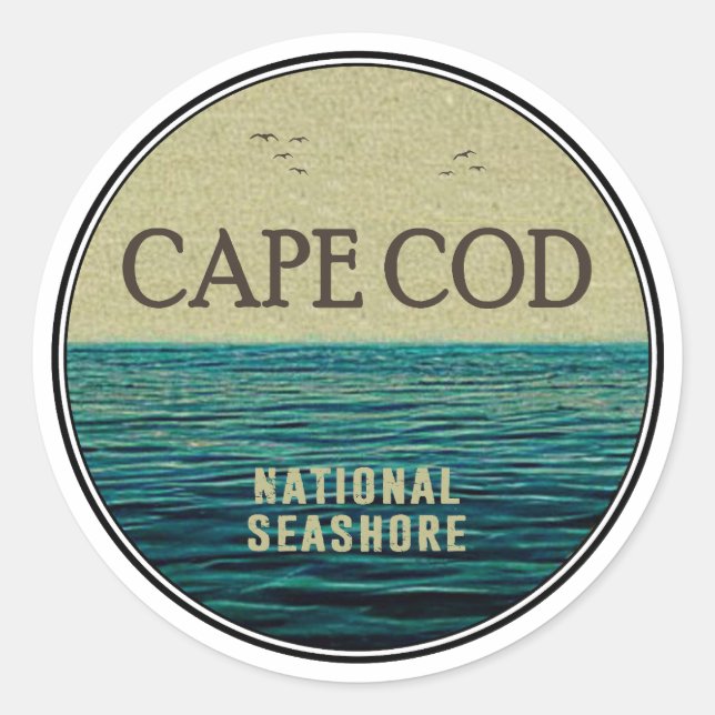Cape Cod National Seashore Ocean Birds Runder Aufkleber (Vorderseite)