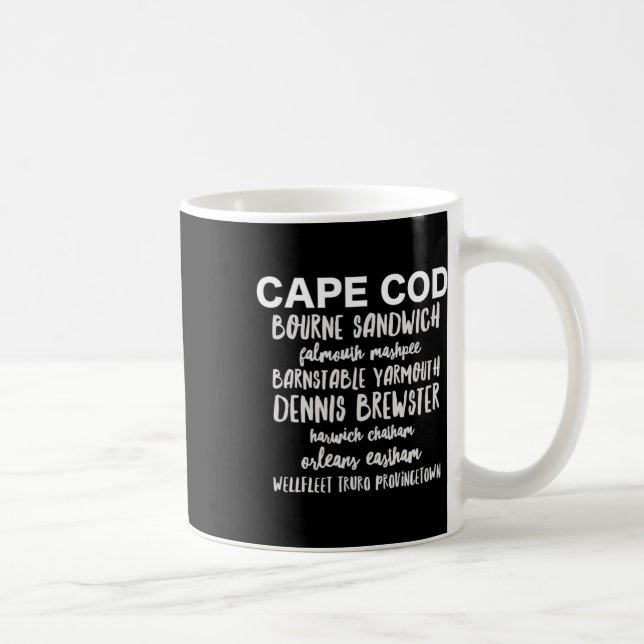 Cape Cod Orte Provincetown Rnstable Bourne Dennis Kaffeetasse (Rechts)