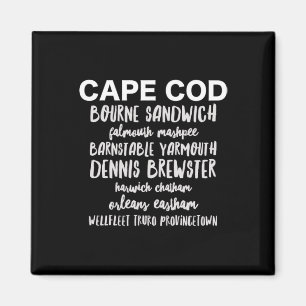 Cape Cod Orte Provincetown Rnstable Bourne Dennis Magnet