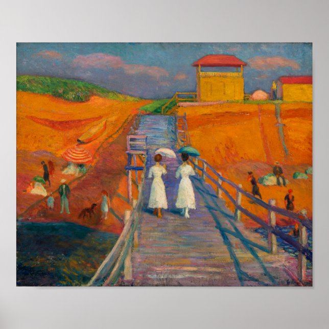 Cape Cod Pier von William Glackens Vintag Poster (Vorne)