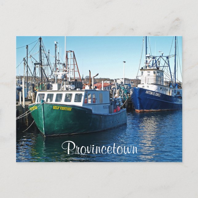 Cape Cod Provincetown Hafen, Post Card Postkarte (Vorderseite)