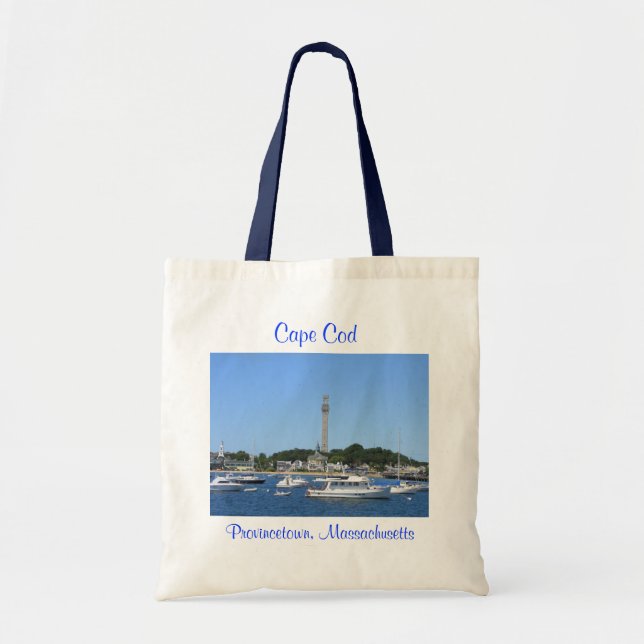 Cape Cod Provincetown Pilgrims Monument Tote Beute Tragetasche (Vorne)