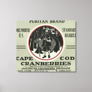 Cape Cod-Puritaner-Marken-Moosbeeraufkleber Leinwanddruck