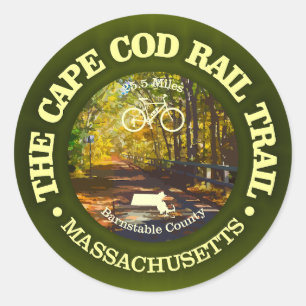 Cape Cod Rail Trail (radfahren c) Runder Aufkleber