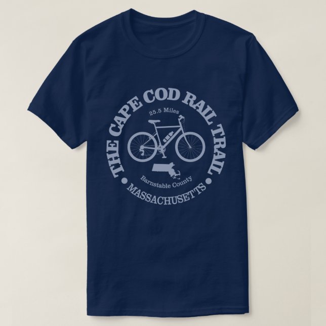 Cape Cod Rail Trail (Radfahren) T-Shirt (Design vorne)