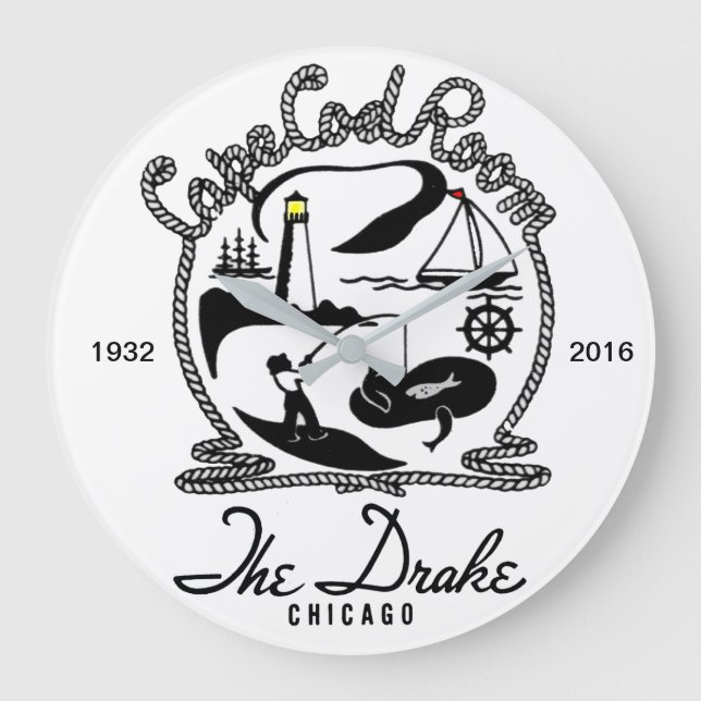 Cape Cod Room, The Drake Hotel, Chicago. 1932-2016 Große Wanduhr (Vorderseite)