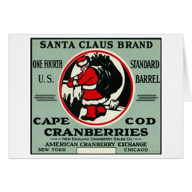 Cape Cod Santa Claus Marke Cranberry Label (Vorderseite (Horizontal))