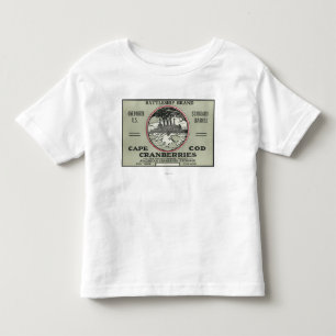 Cape Cod-Schlachtschiff-Marken-Moosbeeraufkleber Kleinkind T-shirt