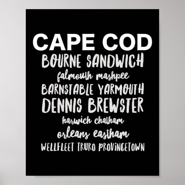 Cape Cod Städte Provincetown Rnstable Bourne Denni Poster (Vorne)