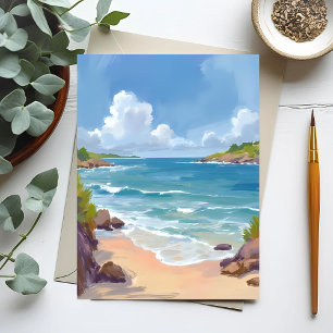 Cape Cod Strand Bucht Ozean Malerei Postkarte