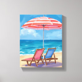 Cape Cod Strandtag | Aquarell-Ozean MA Leinwanddruck