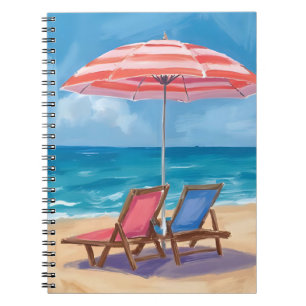 Cape Cod Strandtag   Aquarell-Ozean MA Notizblock