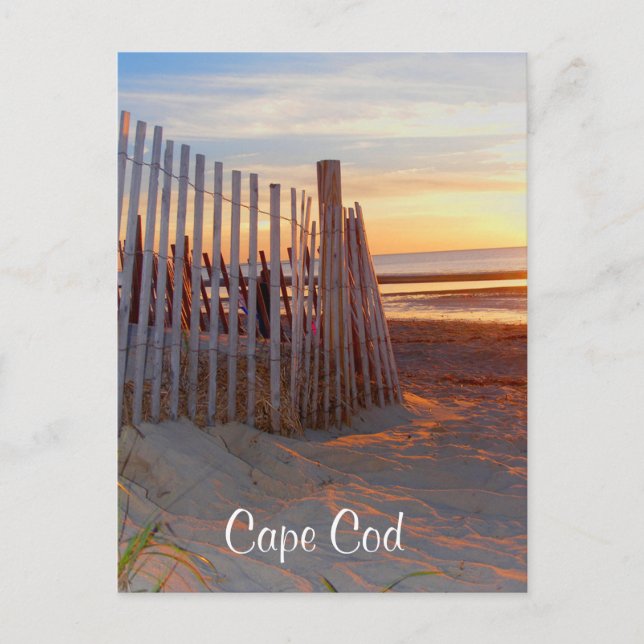 Cape Cod Sunrise Over Beach Brewster MA Postkarte (Vorderseite)