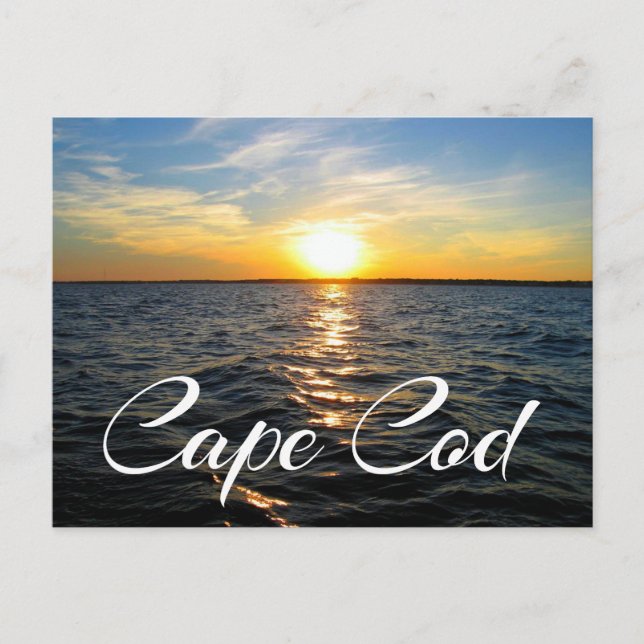 Cape Cod Sunset, Provincetown MA Post Card Postkarte (Vorderseite)