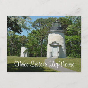 Cape Cod Three Sisters Lighthouse Postkarte