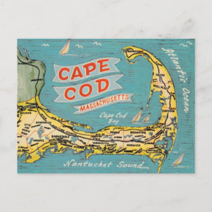 Cape Cod Vintage Karte Postkarte