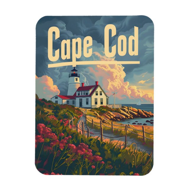 Cape Cod Vintage Magnet (Vertikal)