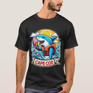 CAPE, COD, WEISS, MIT EIS KREBS 7 T-Shirt