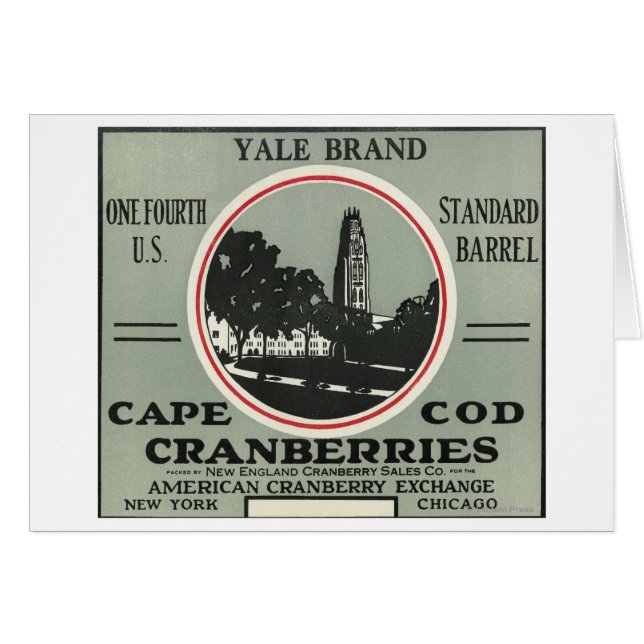 Cape Cod Yale Marque Cranberry Étiquette (Devant horizontal)