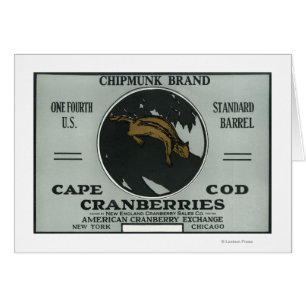 Cape Codchipmunk-Marken-Moosbeeraufkleber