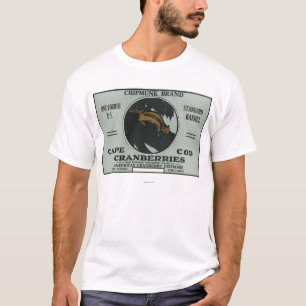 Cape Codchipmunk-Marken-Moosbeeraufkleber T-Shirt
