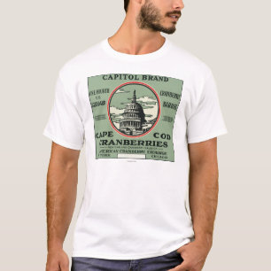 Cape- CodHauptstadts-Marken-Moosbeeraufkleber T-Shirt