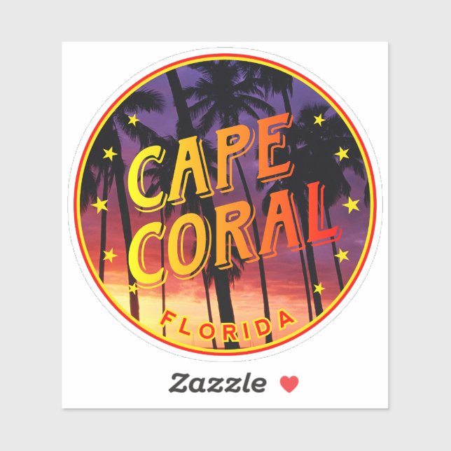 Cape Coral Florida, Cape Coral Aufkleber (Blatt)