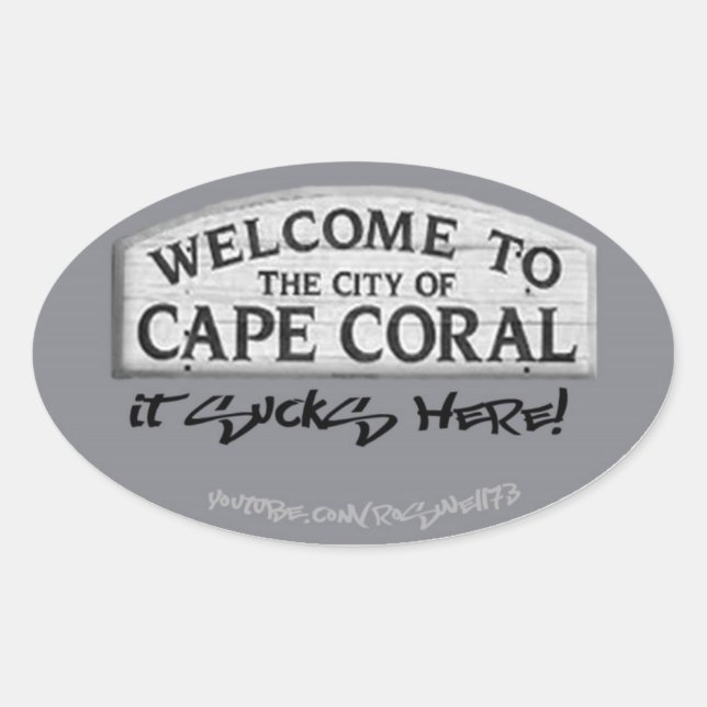 Cape Coral Ist zum Kotzen Sticker (Vorderseite)