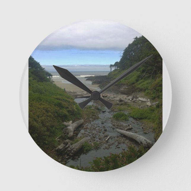 Cape Cove, Cape Perpetua, ODER Runde Wanduhr (Vorderseite)