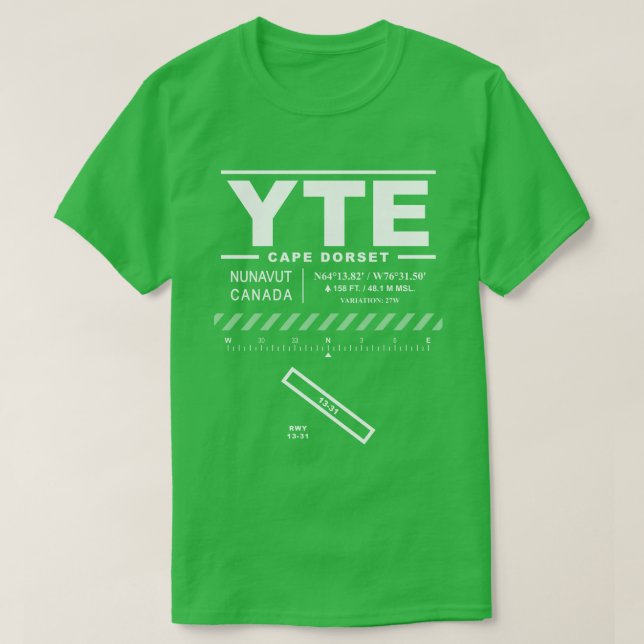 Cape Dorset Airport YTE T - Shirt (Design vorne)