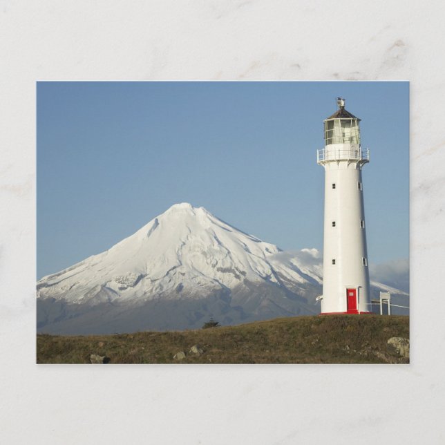 Cape Egmont Lighthouse und Mt Taranaki / Mt Postkarte (Vorderseite)