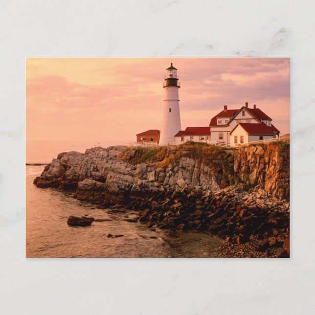 Cape Elizabeth | Scheinwerfer für Portland | Maine Postkarte (Vorderseite)
