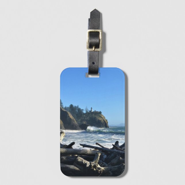 Cape Enttäuschung Lighthouse, Washington Gepäckanhänger (Vorderseite Vertikal)