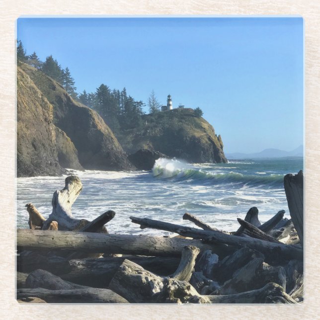 Cape Enttäuschung Lighthouse, Washington Glasuntersetzer (Vorderseite)