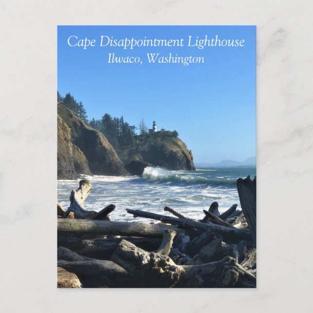 Cape Enttäuschung Lighthouse, Washington Postkarte (Vorderseite)