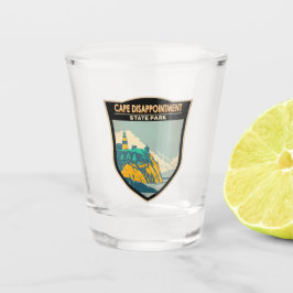 Cape Enttäuschung Staat Park Washington Vintag Schnapsglas