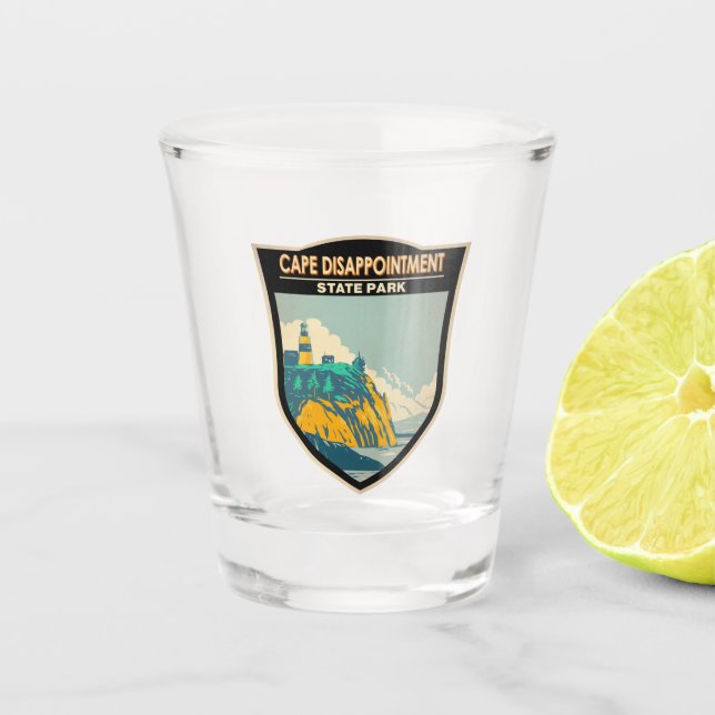 Cape Enttäuschung Staat Park Washington Vintag Schnapsglas (Vorderseite)