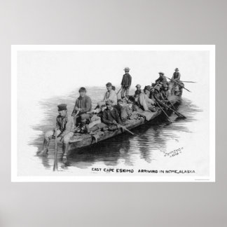 Cape Eskimos Ankunft Nome AK 1910 Poster