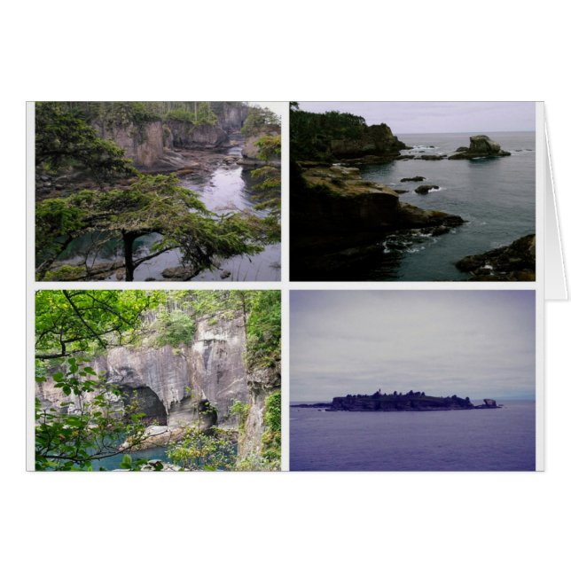 Cape Flattery carte pour notes de collage (Devant horizontal)