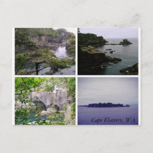 Cape Flattery collage horizontal carte postale